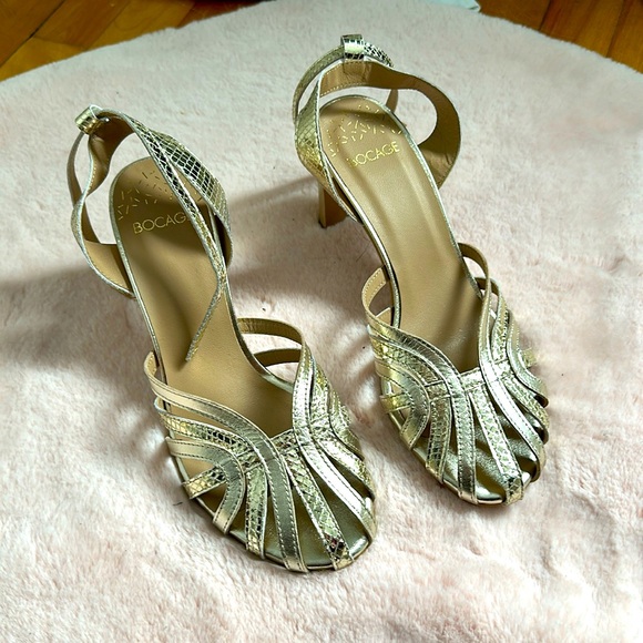 Brand new gold sandals | Bocage | size 9 / 40 - Picture 1 of 6